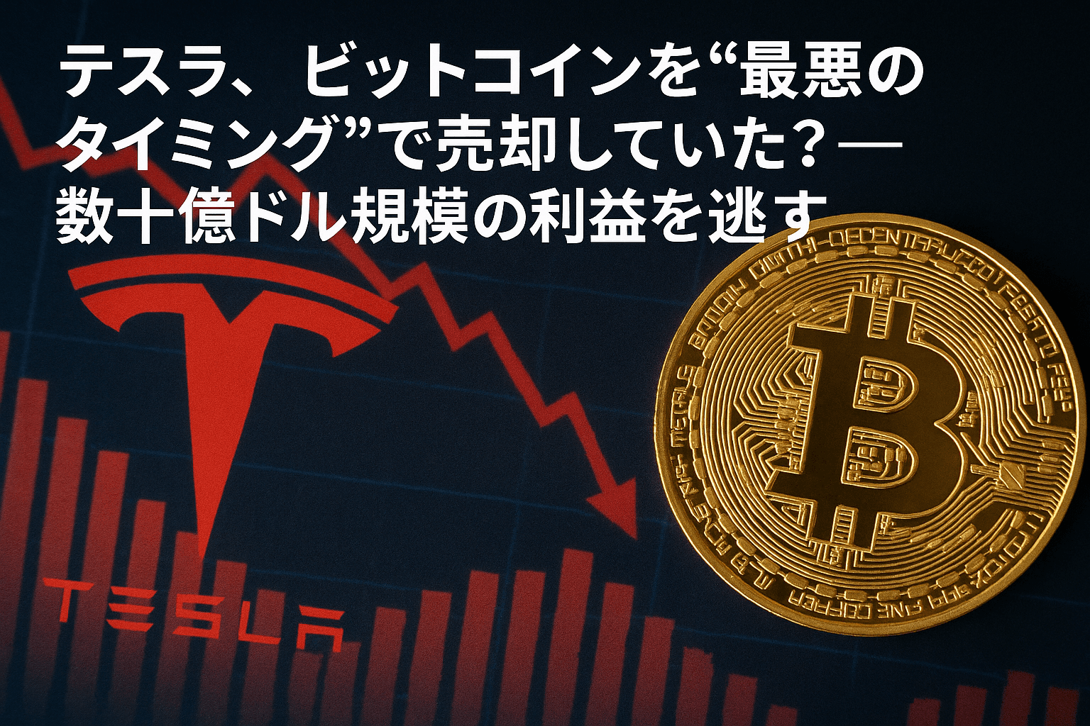 テスラ、ビットコインを“最悪のタイミング”で売却していた?──数十億ドル規模の利益を逃す