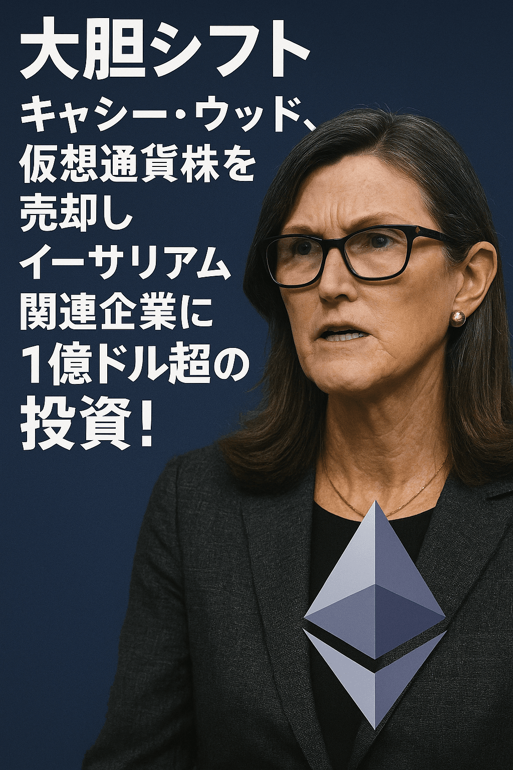 【大胆シフト】キャシー・ウッド、仮想通貨株を売却しイーサリアム関連企業に1億ドル超の投資！ コンテンツ開始