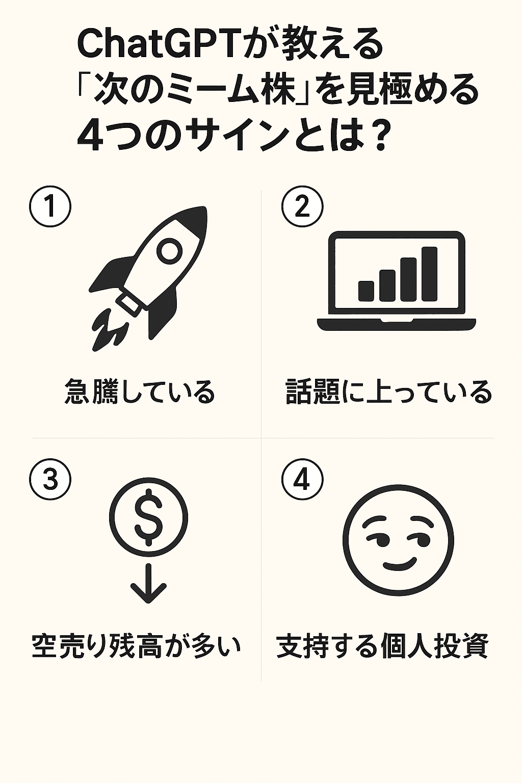 ChatGPTが教える「次のミーム株」を見極める4つのサインとは？ コンテンツ開始