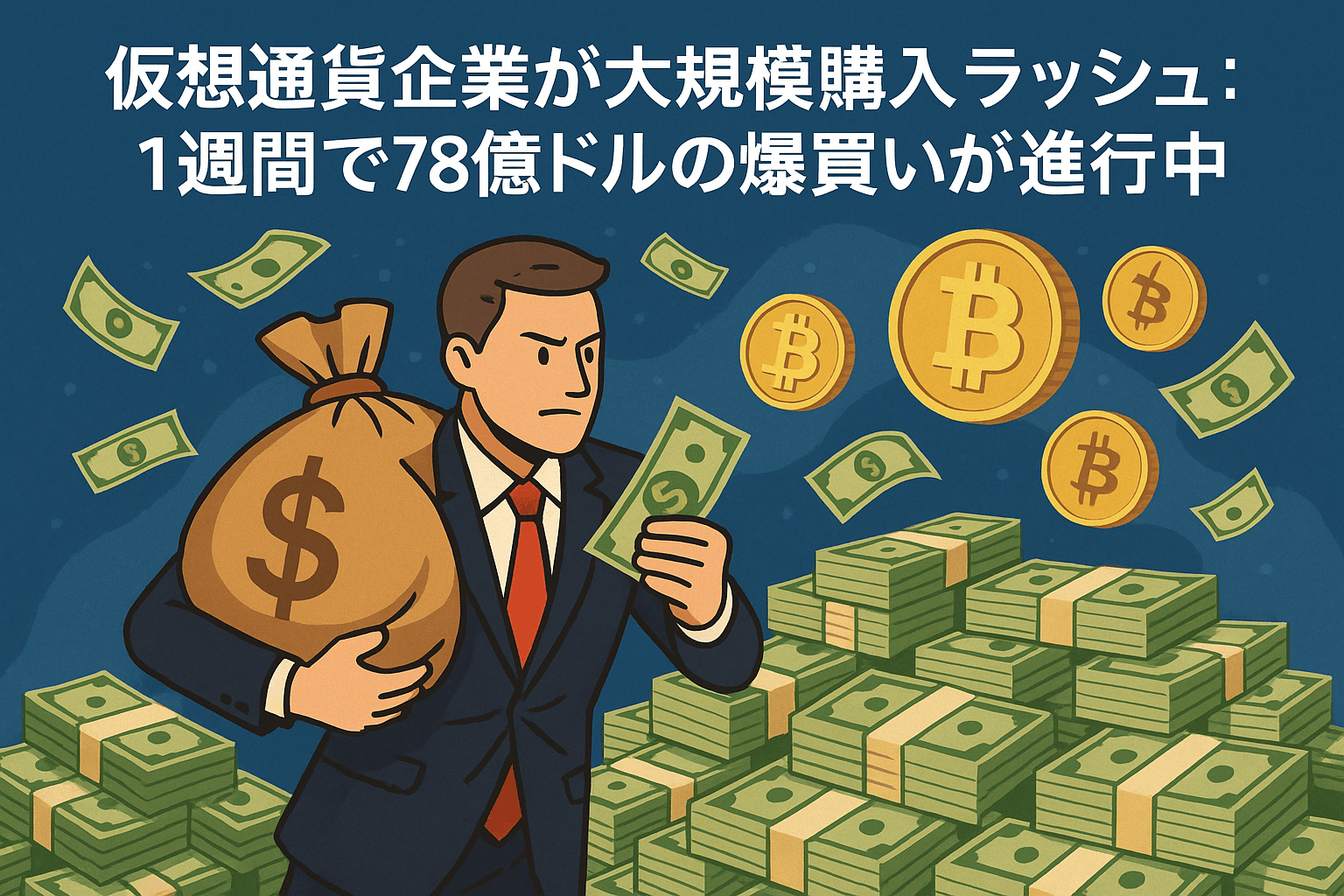 仮想通貨企業が大規模購入ラッシュ:1週間で78億ドルの爆買いが進行中