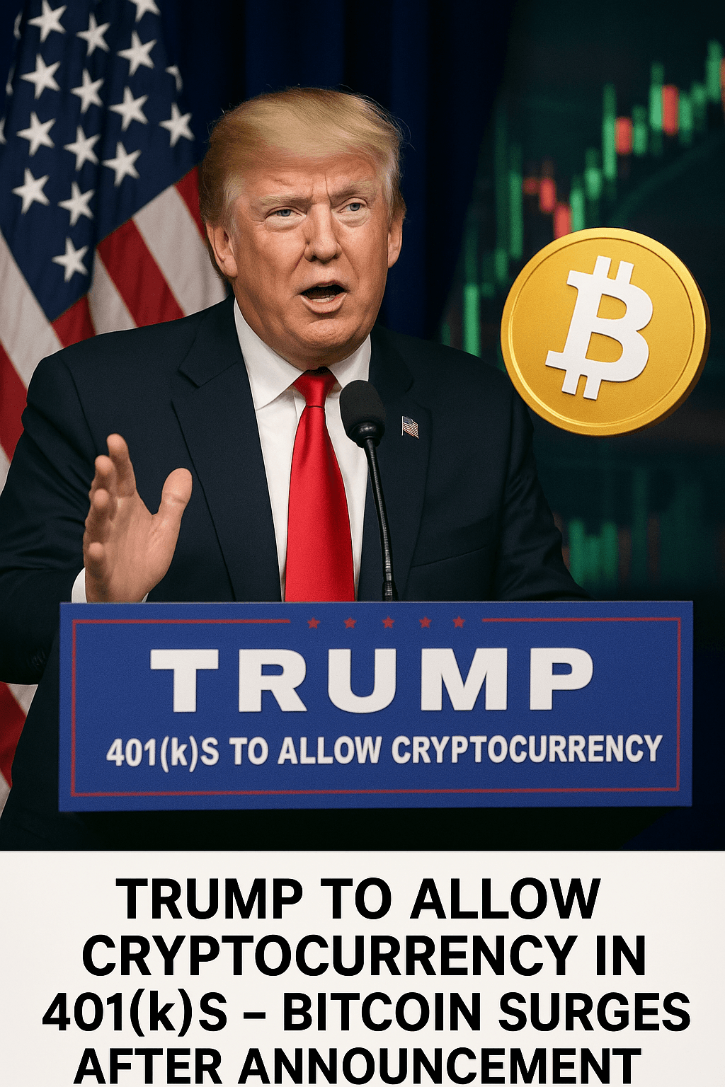 トランプ大統領、米国の401(k)に暗号資産を解禁へ──ビットコインは発表直後に急騰 コンテンツ開始
