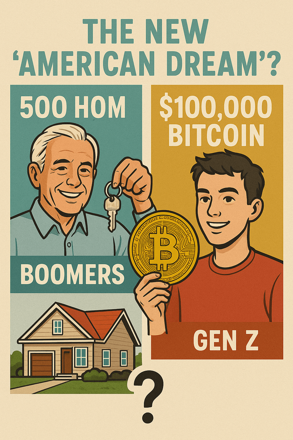 Boomersは5万ドルの家、Z世代は10万ドルのビットコイン──デジタル資産は新しいアメリカンドリームか？ コンテンツ開始