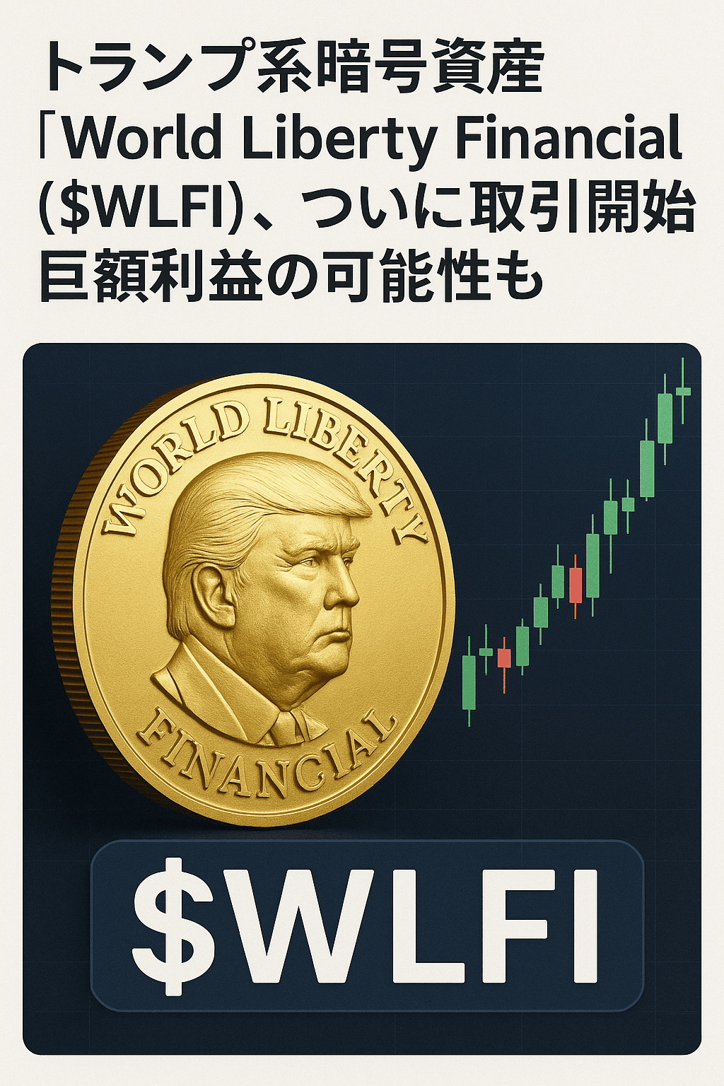 まとめ記事:トランプ系暗号資産「 World Liberty Financial($WLFI) 」、ついに取引開始 ― 巨額利益の可能性も