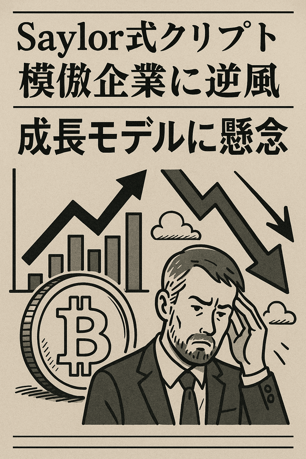 Saylor式クリプト模倣企業に逆風：成長モデルに懸念
