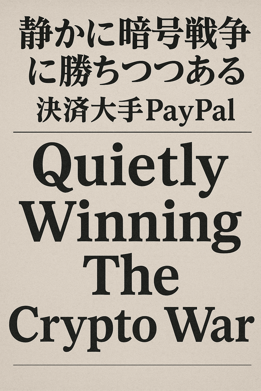 「静かに暗号戦争に勝ちつつある」決済大手PayPal コンテンツ開始