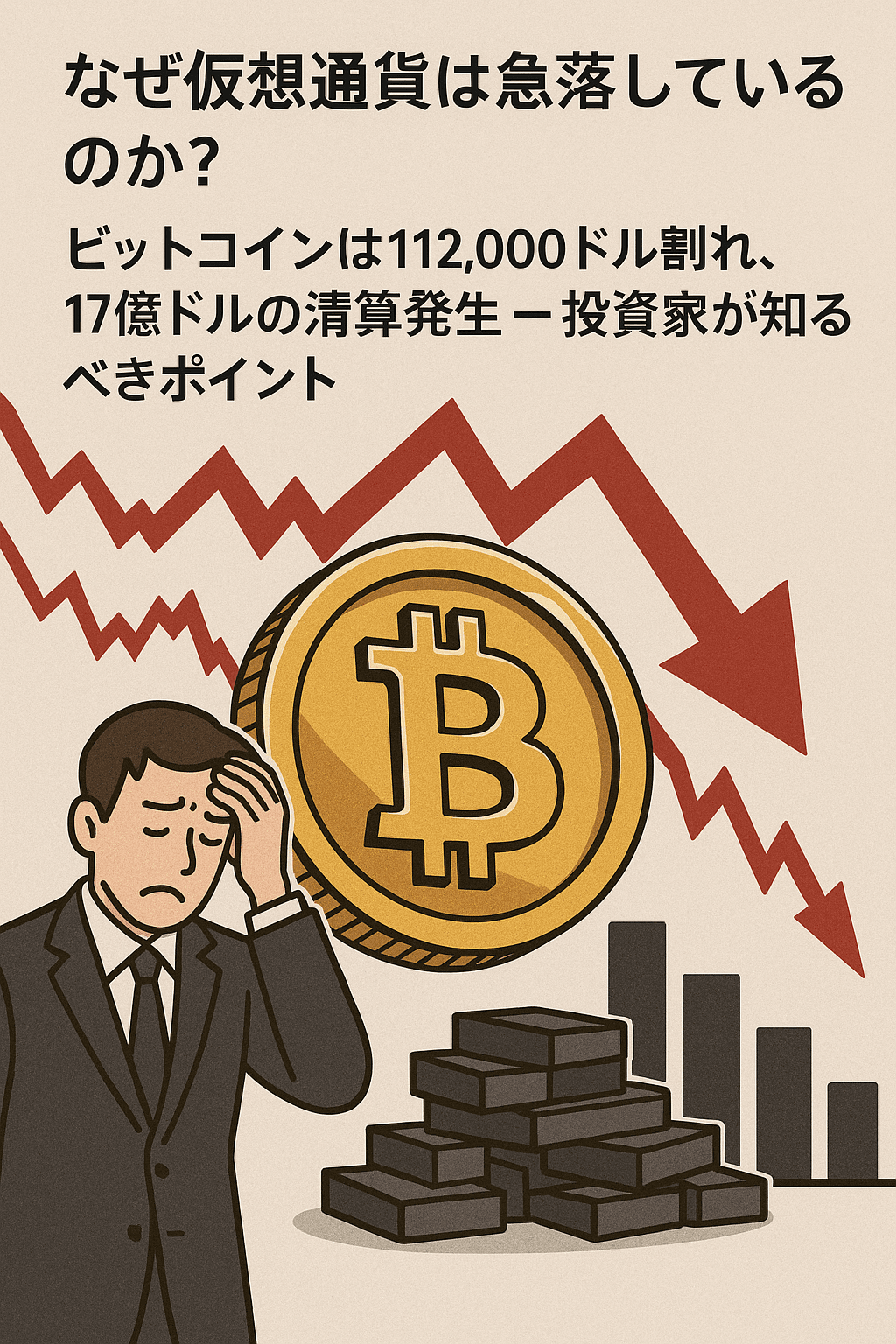 なぜ仮想通貨は急落しているのか?ビットコインは112kドル割れ、17億ドルの清算発生 – 投資家が知るべきポイント