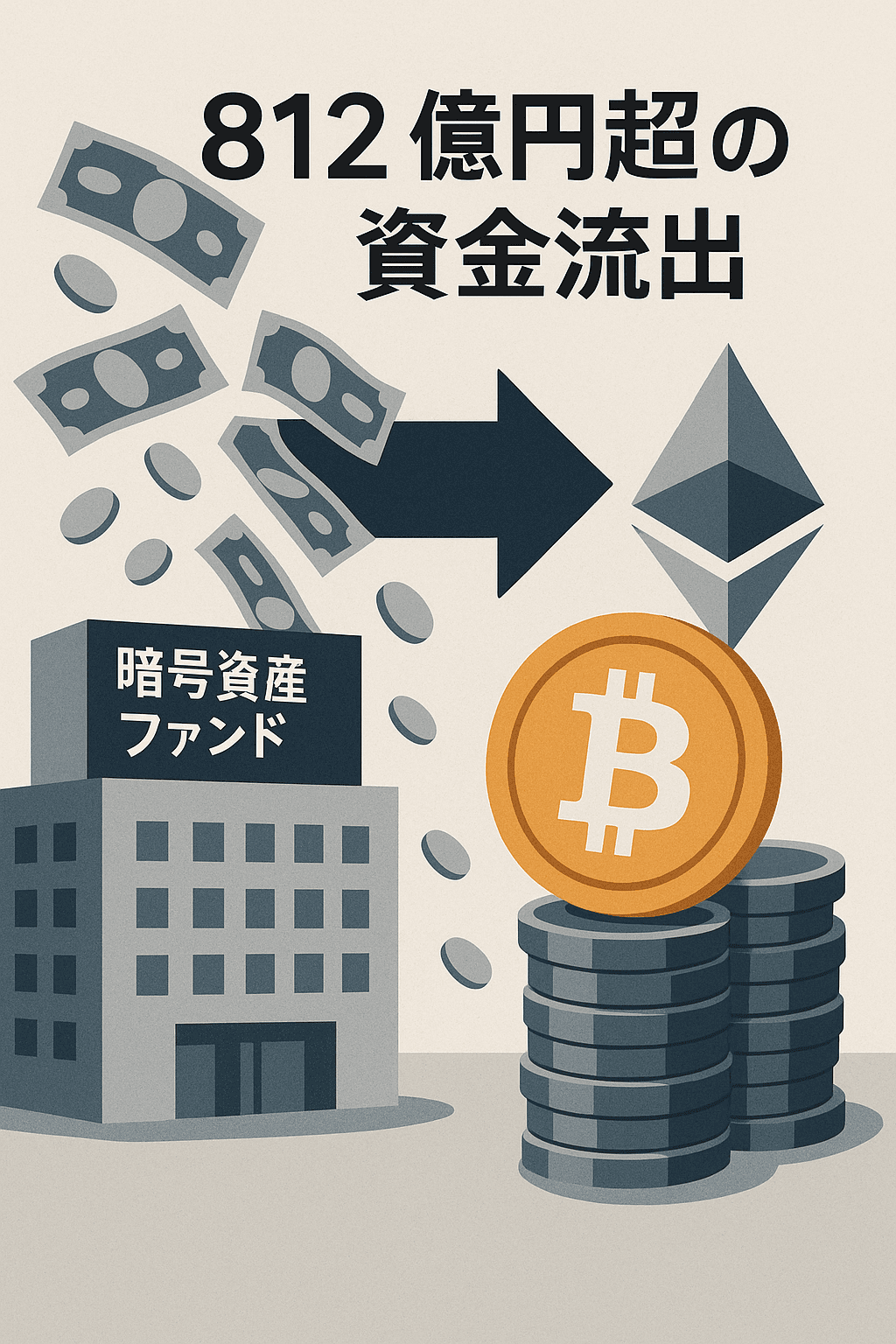 暗号資産ファンドから812億円超の資金流出──ビットコインとイーサリアムが直撃 コンテンツ開始