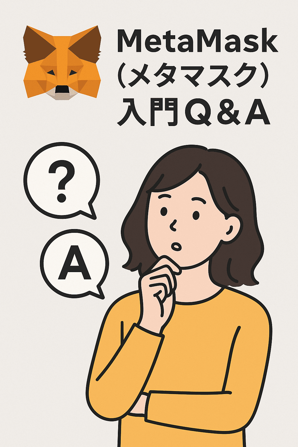 20251004_1634_メタマスク入門_simple_compose_01k6q286dffjqsy66pv67q93ef MetaMask(メタマスク)入門Q&A|使い方・ログイン方法・入金送金・ネットワーク追加までわかりやすく解説 コンテンツ開始