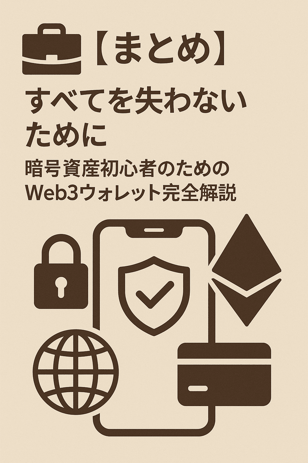 20251006_0724_Web3ウォレット入門_simple_compose_01k6v7j7srfgts869dmj2r5z9x 💼【まとめ】「すべてを失わないために」──暗号資産初心者のためのWeb3ウォレット完全解説