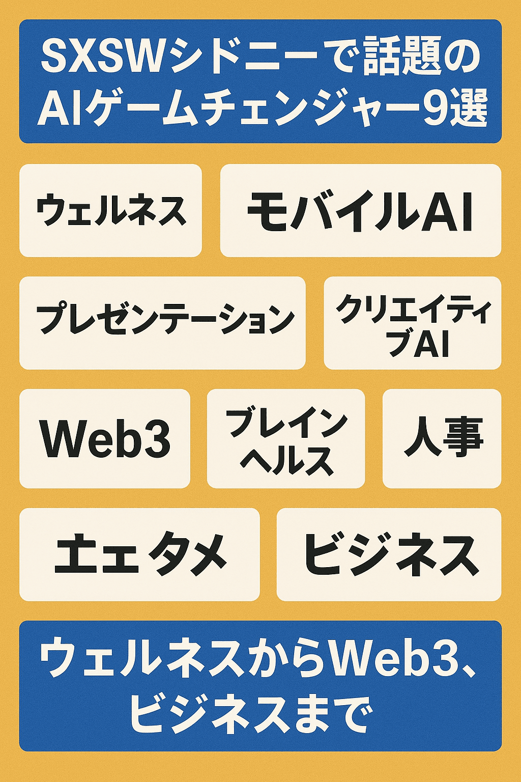 SXSWシドニーで話題のAIゲームチェンジャー9選：ウェルネスからWeb3、ビジネスまで