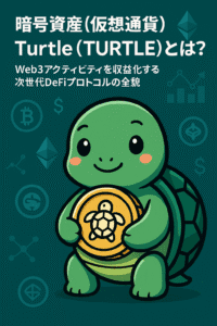 20251029_1000_Turtle暗号資産プロトコル_simple_compose_01k8pqkkqcfw69btp9p5x9vbec 🐢 暗号資産(仮想通貨) Turtle(TURTLE)とは? Web3アクティビティを収益化する次世代DeFiプロトコルの全貌