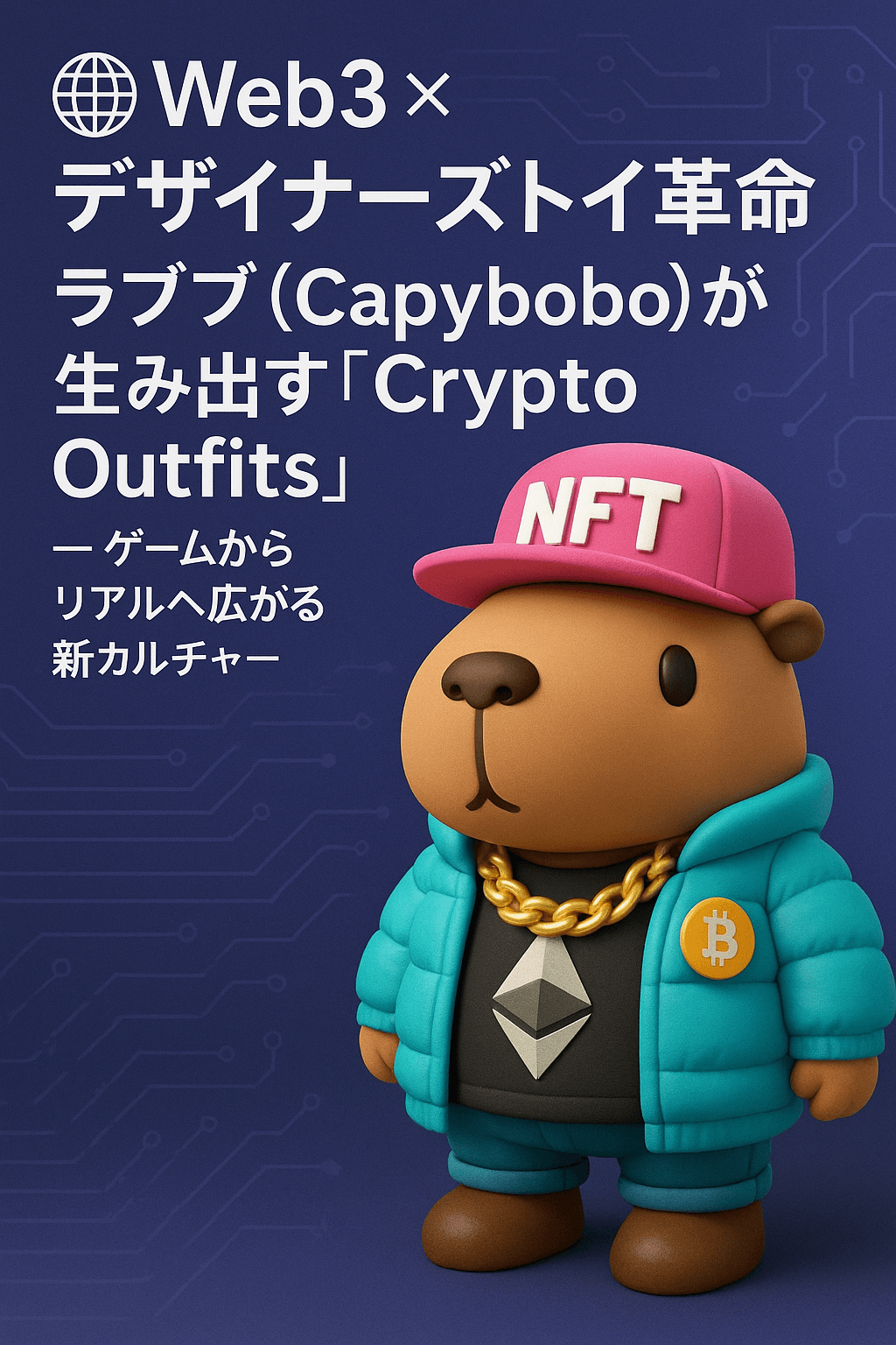 🌐【Web3 × デザイナーズトイ革命】ラブブ(Capybobo)が生み出す「Crypto Outfits」── ゲームからリアルへ広がる新カルチャー