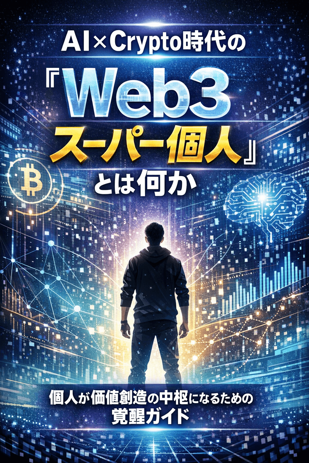20251223_0511_Web3スーパー個人解説_simple_compose_01kd3txtrqf968g33vd824fjeh AI × Crypto時代の「Web3スーパー個人」とは何か― 個人が価値創造の中枢になるための覚醒ガイド