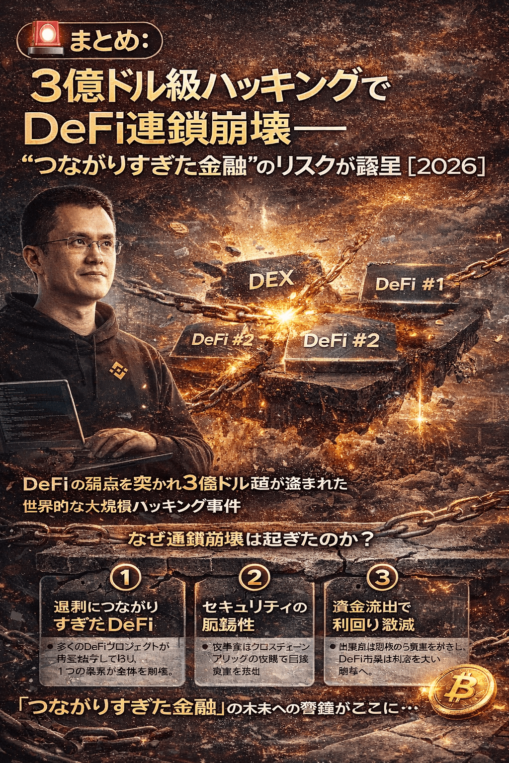 🚨まとめ:3億ドル級ハッキングでDeFi連鎖崩壊──“つながりすぎた金融”のリスクが露呈【2026】