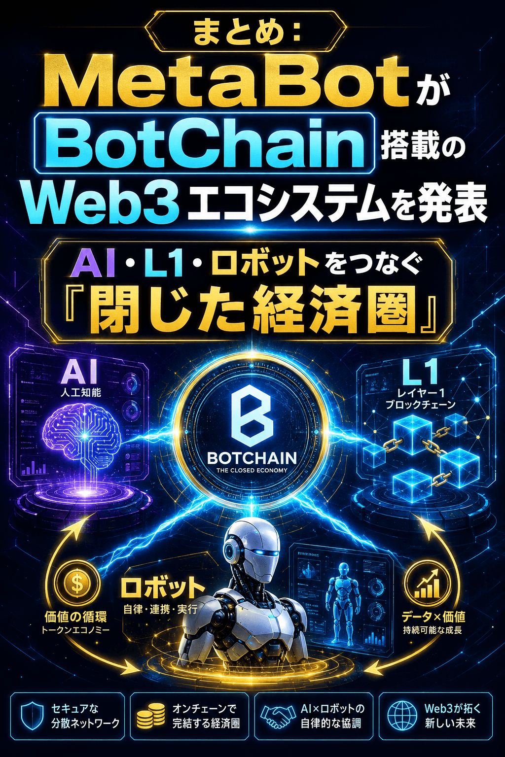 まとめ:MetaBotがBotChain搭載のWeb3エコシステムを発表──AI・L1・ロボットをつなぐ「閉じた経済圏」とは