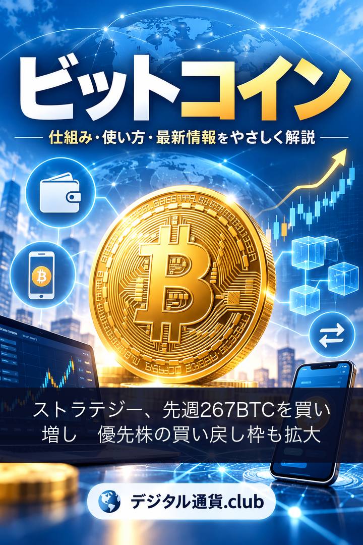ストラテジー、先週267BTCを買い増し　優先株の買い戻し枠も拡大