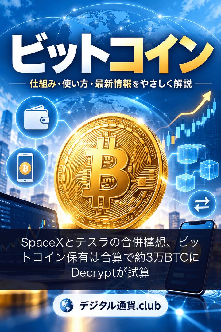 SpaceXとテスラの合併構想、ビットコイン保有は合算で約3万BTCに　Decryptが試算