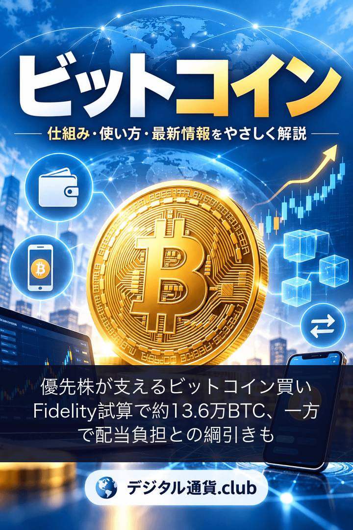 優先株が支えるビットコイン買い　Fidelity試算で約13.6万BTC、一方で配当負担との綱引きも