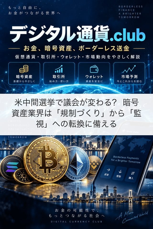米中間選挙で議会が変わる? 暗号資産業界は「規制づくり」から「監視」への転換に備える