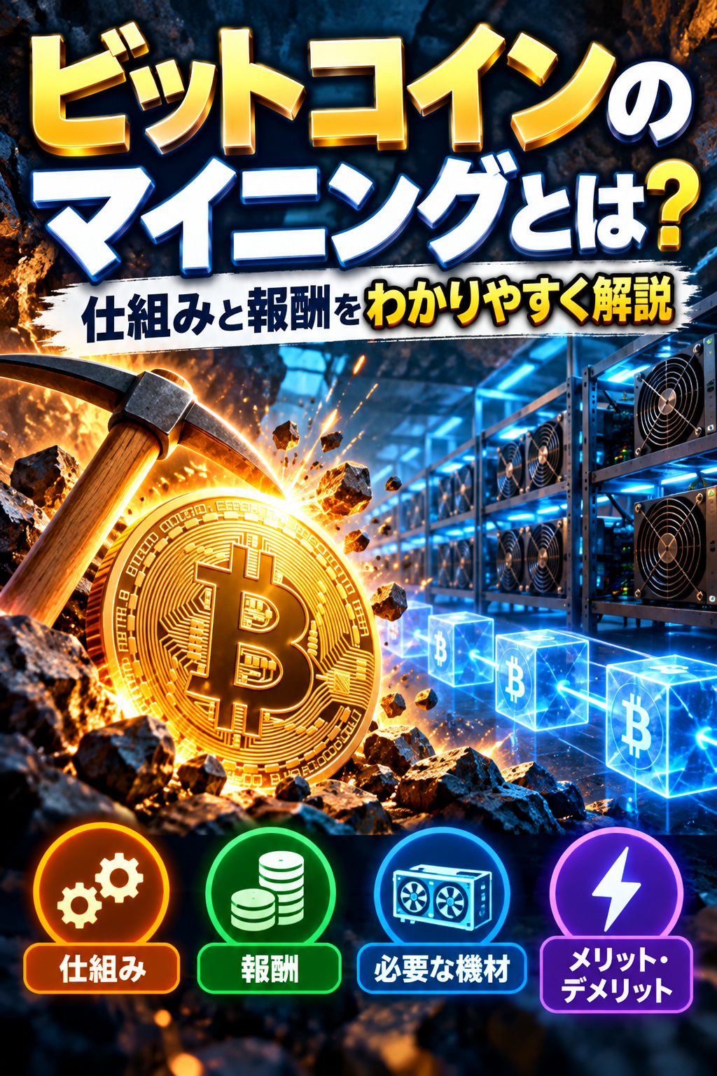 ビットコイン採掘の仕組みと報酬 ビットコインのマイニングとは?仕組みと報酬をわかりやすく解説